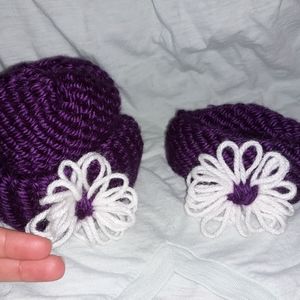 Hat and ear muff set